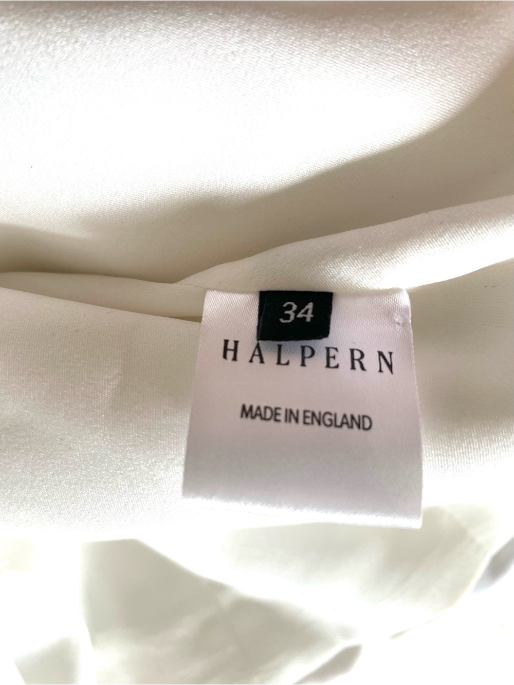 Halpern White Strapless Midi Dress with sequin waves, size XS / EU 34 - Picture 7 of 7